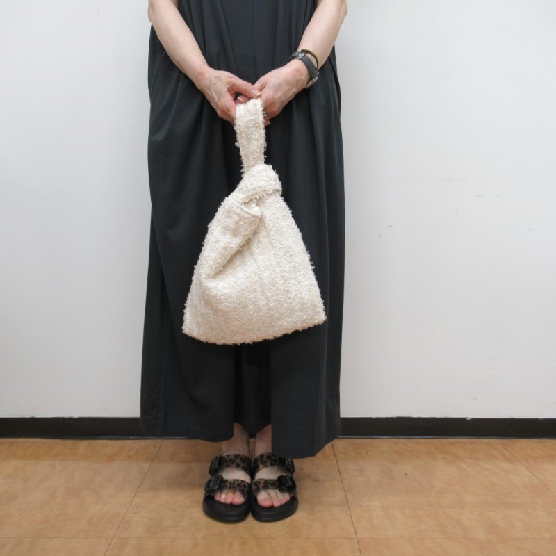 【SALE】 shesay リボンヤーンツイードクロスバック CRM
